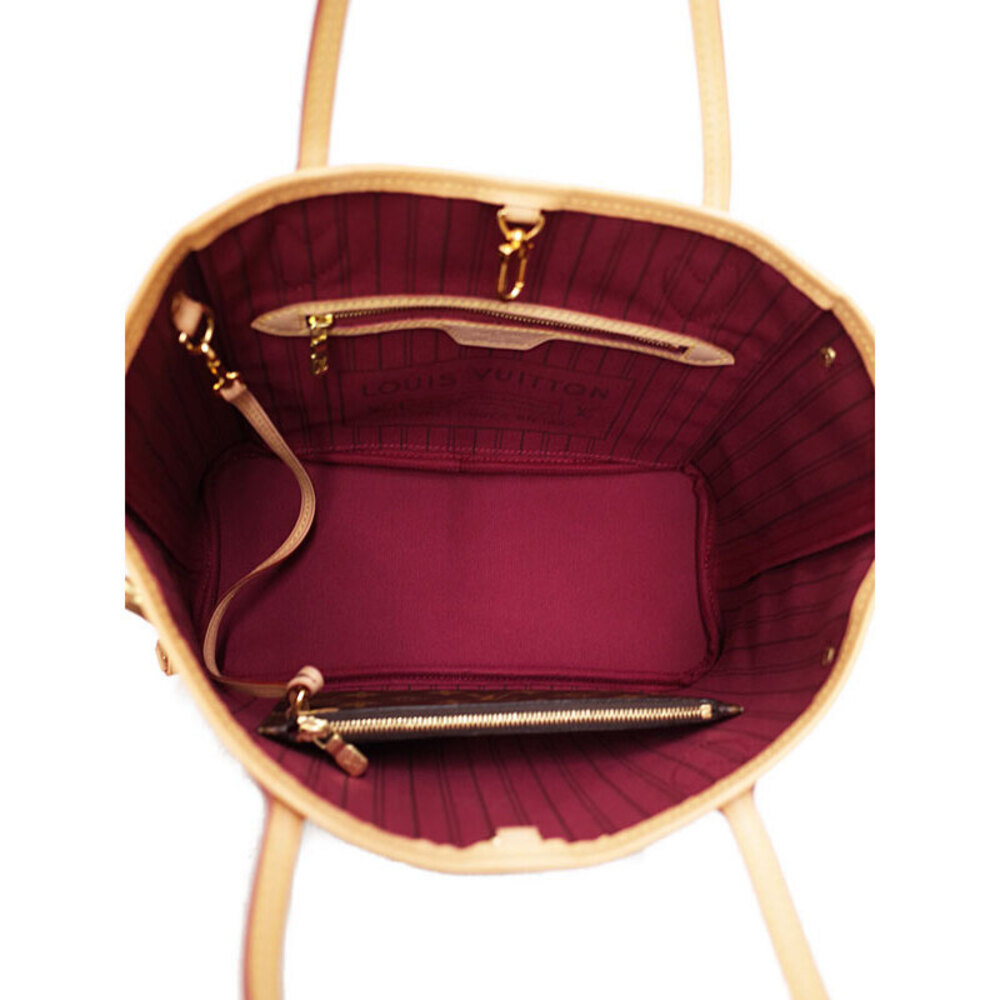 Louis Vuitton Monogram Leather Brown Neverfull Tote Bag - Picture 3 of 8